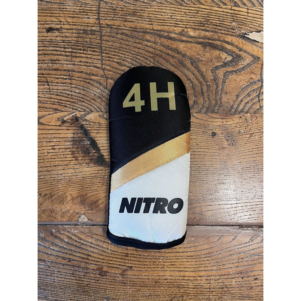 Nitro 4H Hybrid Rescue Headcover Black Gold White. Excellent. Free Ship